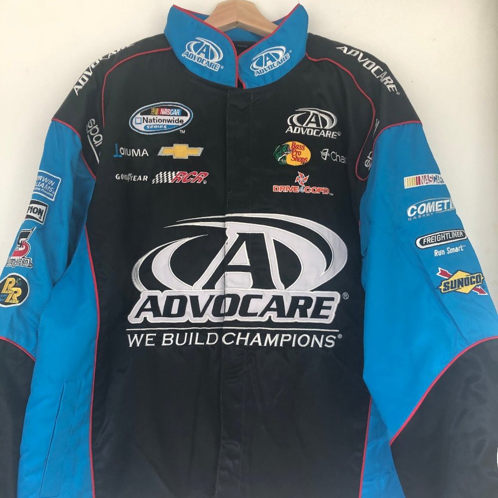 VINTAGE NASCAR ADVOCARE BUTTON UP JACKET